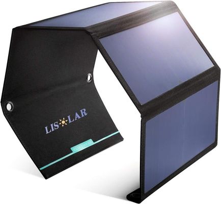 28W Foldable Solar Panels Charger Handbag For Camping 11.1x 6.3x 1.3in
