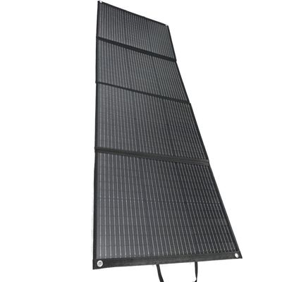 Black Solar Folding Bag With Short Circuit Current Of 13.3A And Waterproof Functionality